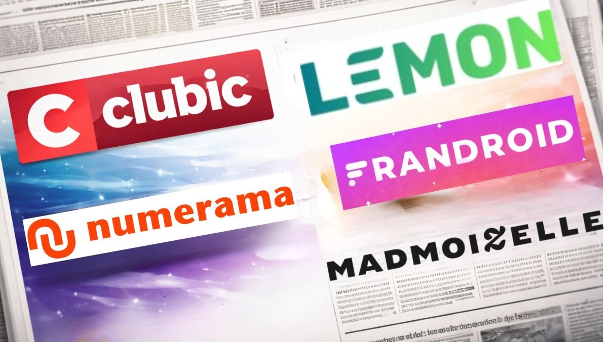 ©CFNEWS - Montage logo Clubic, Numerama, Frandroid, Lemon et Madmoizelle ©CFNEWS - Montage logo Clubic, Numerama, Frandroid, Lemon et Madmoizelle