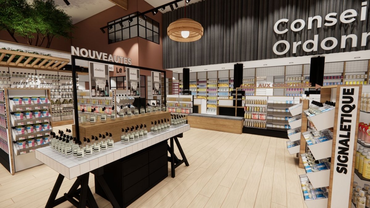 © Cubik Agenceur, Pharmacie de l'Herbasse © Cubik Agenceur, Pharmacie de l'Herbasse