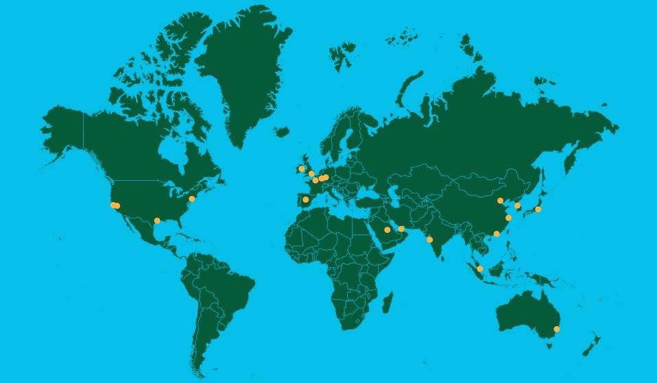 Implantations de KKR dans le monde - ©KKR Implantations de KKR dans le monde - ©KKR
