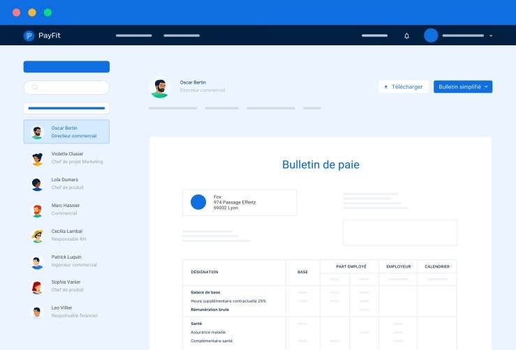 Capture d'écran du logiciel de gestion de bulletins de paie Payfit - Payfit Capture d'écran du logiciel de gestion de bulletins de paie Payfit - Payfit