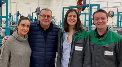 Marie Bello, Directrice Générale de Texprotec de Mexico ; Pierre Omerin, Président de Texprotec ; Marie Omerin, Responsable Production ; et Clément Estellon, Responsable Technique.