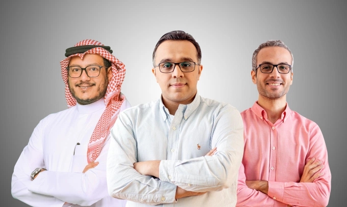 Abdullah Al Khaldi (CRO), Hussein Momtaz (CEO), et Ahmed Said (CTO), Koinz. - © Koinz
