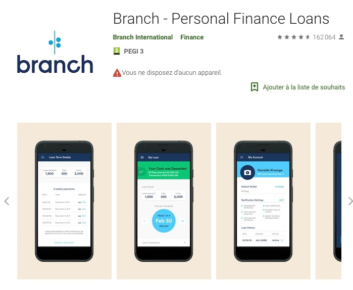Plateforme de téléchargement Branch International - play.google.com