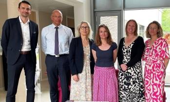 De gauche à droite : Valentin Doligé (Directeur Général d’ORCOM) et les Experts-comptables Associés Thierry Mignon, Virginie Vellut, Gaëlle Fournet, Angélique Lugnier et Aurélie Rety-Boisfard