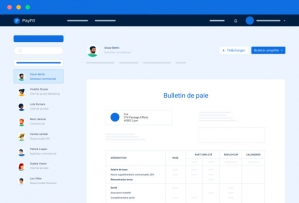Capture d'écran du logiciel de gestion de bulletins de paie Payfit - Payfit